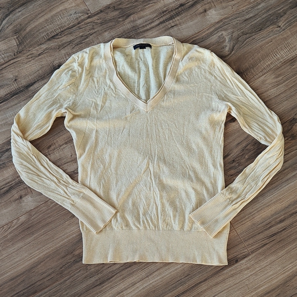 VGUC Butter Yellow V-Neck Sweater